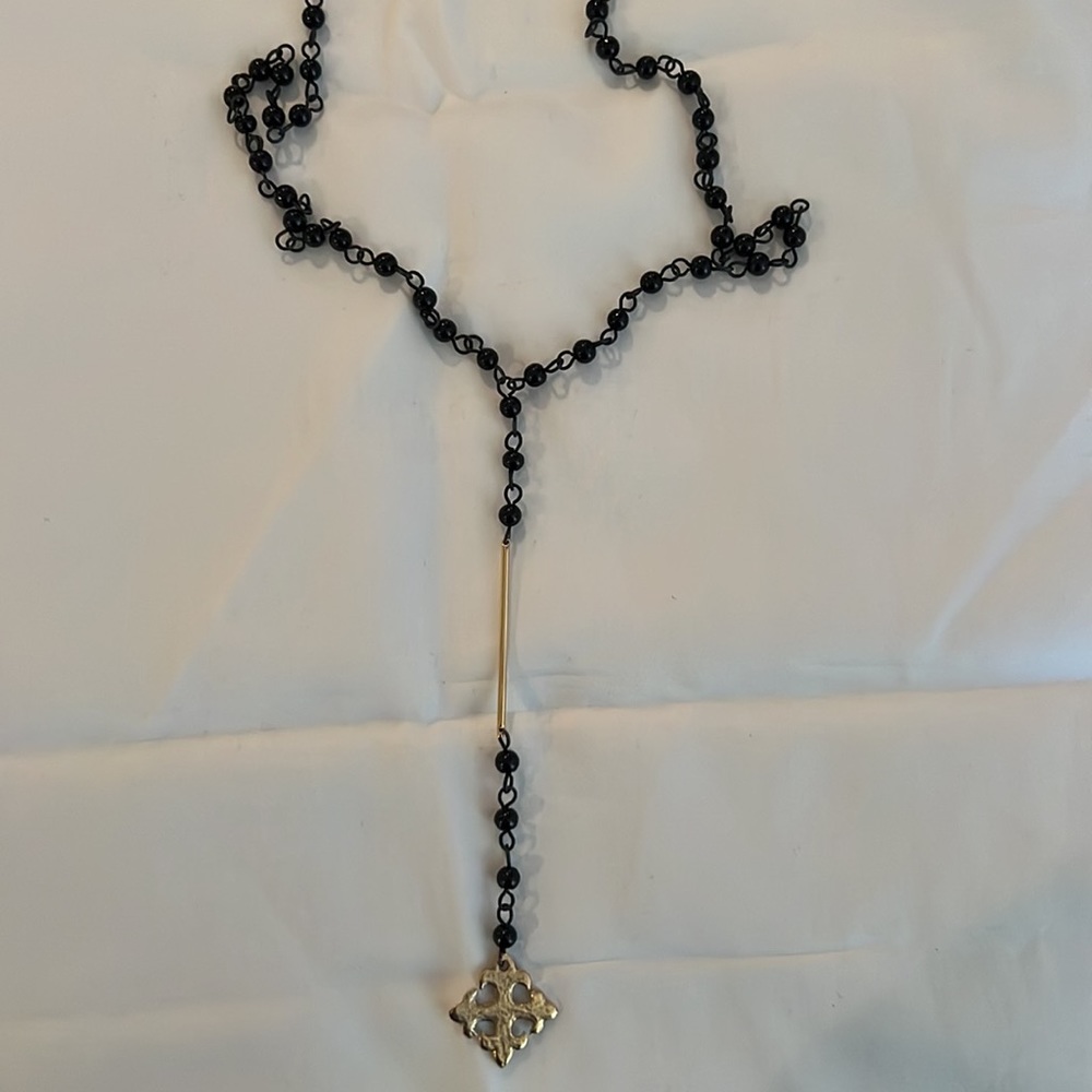 Cross beaded necklace